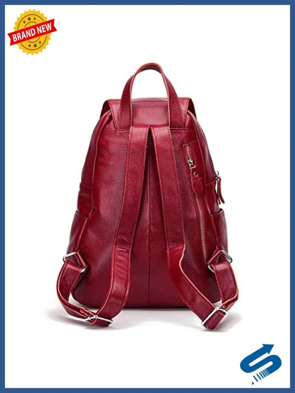 Genuine Leather Women's Fashion Backpack Travel Daypack Preppy Style